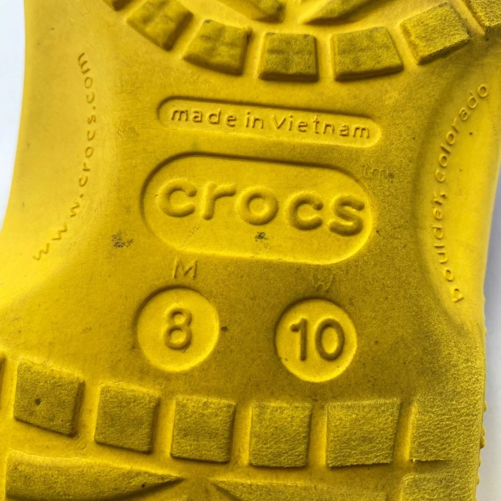 LSU Crocs Classic Clog Shoes Mens 8 Womens 10 Purple Yellow Tigers Fan Gear NCAA